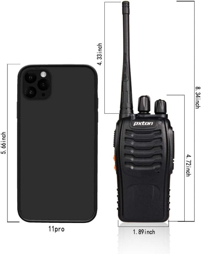 Walkie Talkies Rechargeable Long Range Two-Way Radios with Earpieces,2-Way Radios UHF Handheld Transceiver Walky Talky with Flashlight Li-ion Battery and Charger（2 Pack） - Image 3