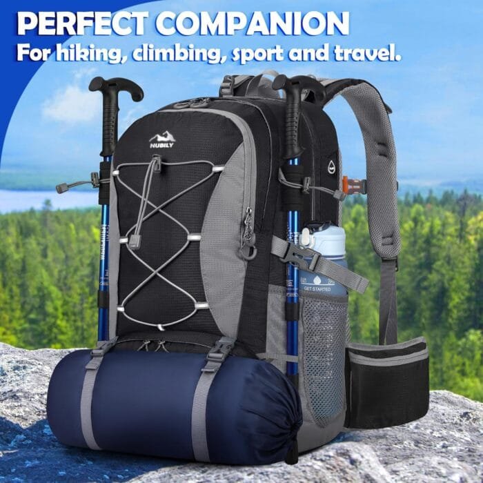 NUBILY 50L Hiking Backpack Waterproof Camping Backpack for Men Women Lightweight HIking Daypack Outdoor Travel Daypack - Image 7