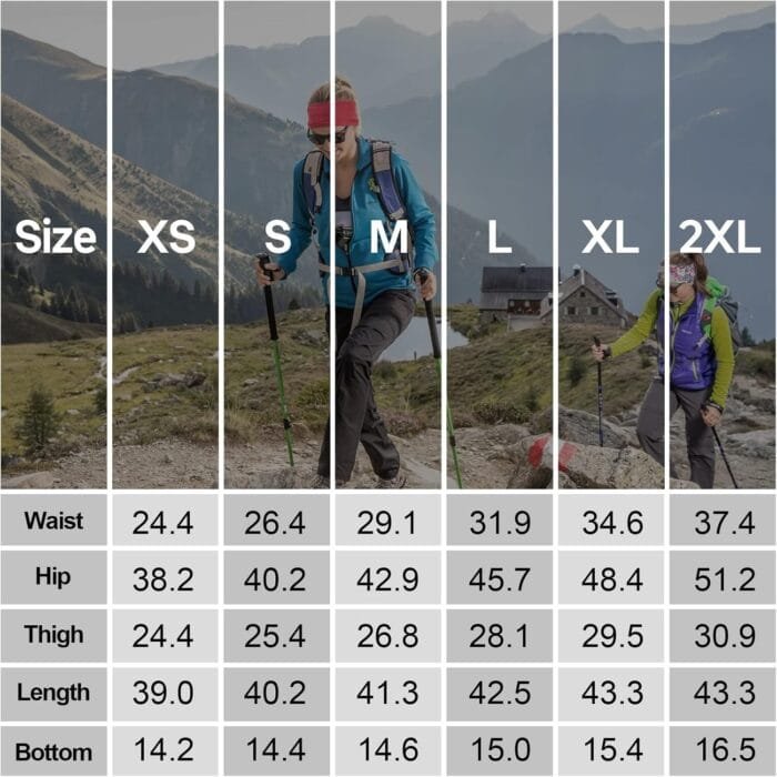 Womens Hiking Pants Quick Dry UPF 50 Travel Golf Pants lightweight Camping Work Cargo Pants Zipper Pockets - Image 7