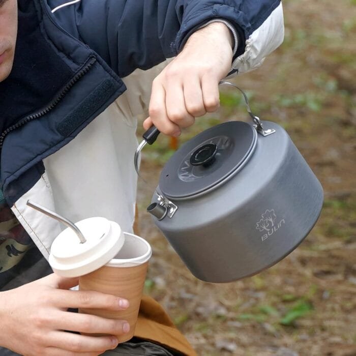 Bulin 2.2L Camping Kettle Camp Tea Coffee Pot Large Outdoor Hiking Kettle Pot Portable 2.4 Quart Camping Tea Kettle - Image 6