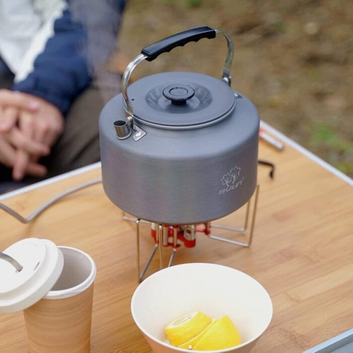 Bulin 2.2L Camping Kettle Camp Tea Coffee Pot Large Outdoor Hiking Kettle Pot Portable 2.4 Quart Camping Tea Kettle - Image 8