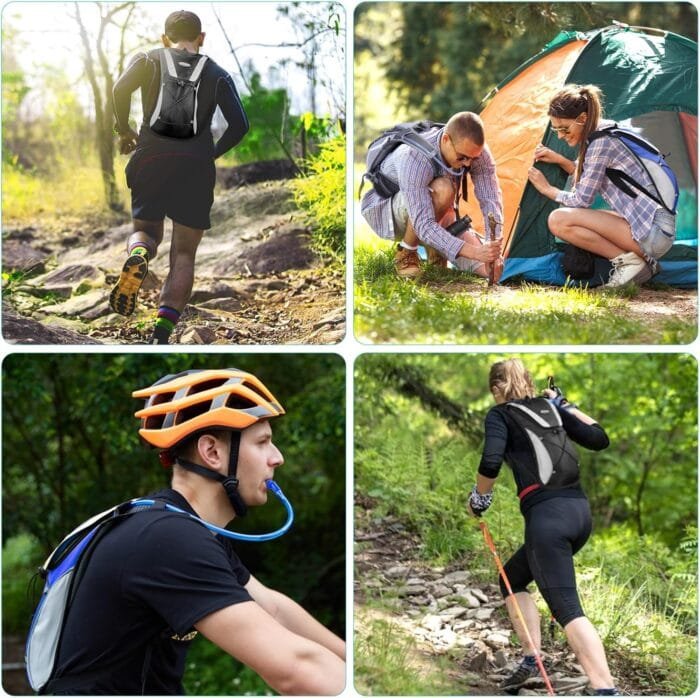 Hydration Pack with 2L Hydration Bladder Lightweight Insulation Water Rucksack Backpack Bladder Bag Cycling Bicycle Bike/Hiking Climbing Pouch - Image 8