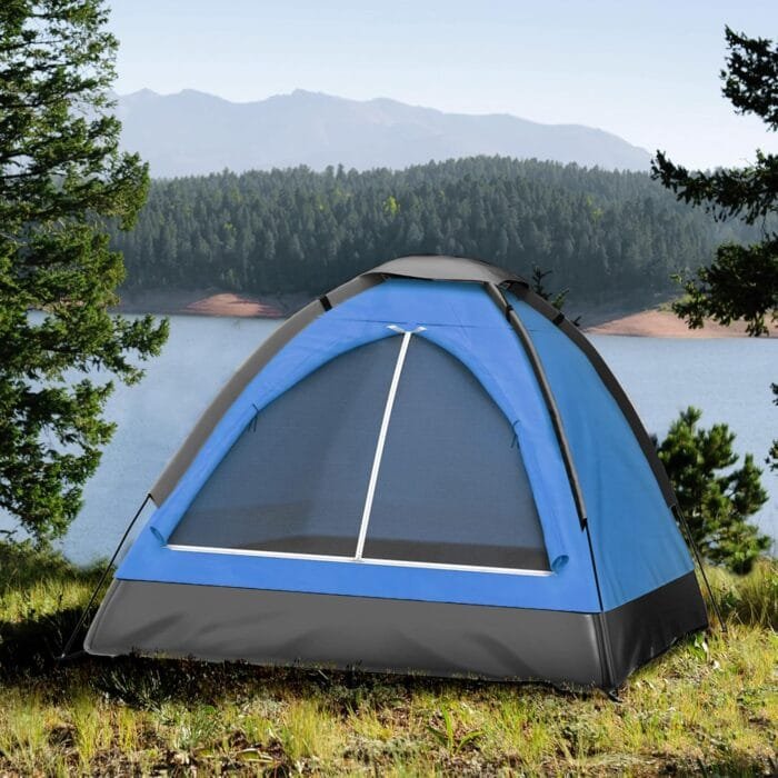 2 Person Camping Tent with Rain Fly and Carrying Bag - Lightweight Outdoor Tent for Backpacking, Hiking, or Beach Use by Wakeman Outdoors - Image 7