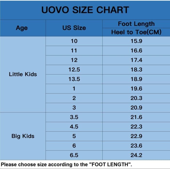 UOVO Boys Shoes Boys Sneakers Boys Tennis Running Shoes Waterproof Hiking Shoes Kids Athletic Outdoor Sneakers Slip Resistant(Little/Big Boys) - Image 7