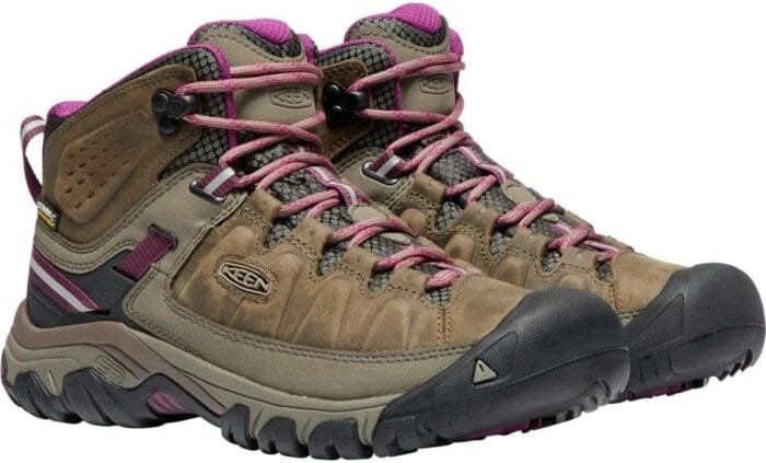 KEEN Women's Targhee 3 Mid Height Waterproof Hiking Boots, Weiss/Boysenberry, 8 - Image 4