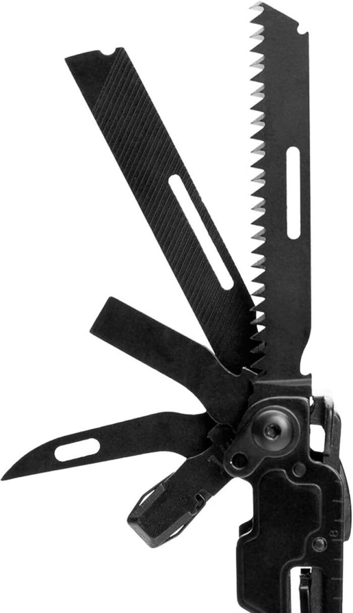 SOG PowerAccess Deluxe All-Around Heavy Duty Stainless Steel Multi-Tool w/Nylon Sheath, Two Knife Blades, Can & Bottle Opener, Black - Image 6