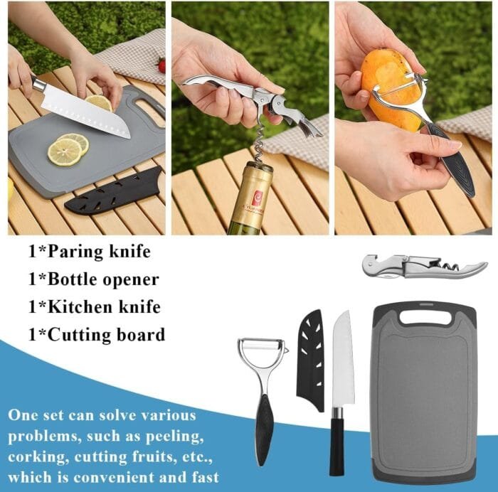 Kyraton Camping Cooking Set 15 Pack, Camping Cookware, Camping Supplies, Portable Camping Kitchen Utensil Set, Ldeal for Backpacking, Barbecuing, Camping and Hiking Trips. - Image 4