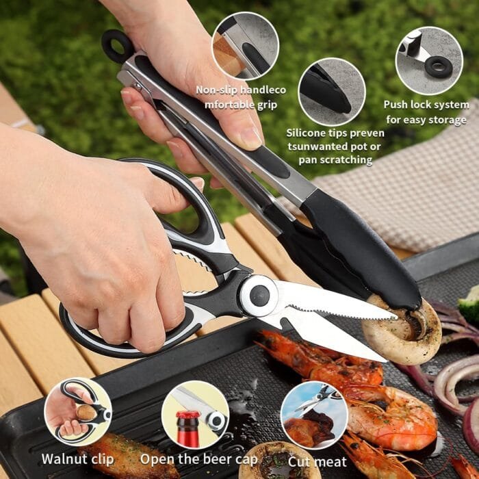 Kyraton Camping Cooking Set 15 Pack, Camping Cookware, Camping Supplies, Portable Camping Kitchen Utensil Set, Ldeal for Backpacking, Barbecuing, Camping and Hiking Trips. - Image 6