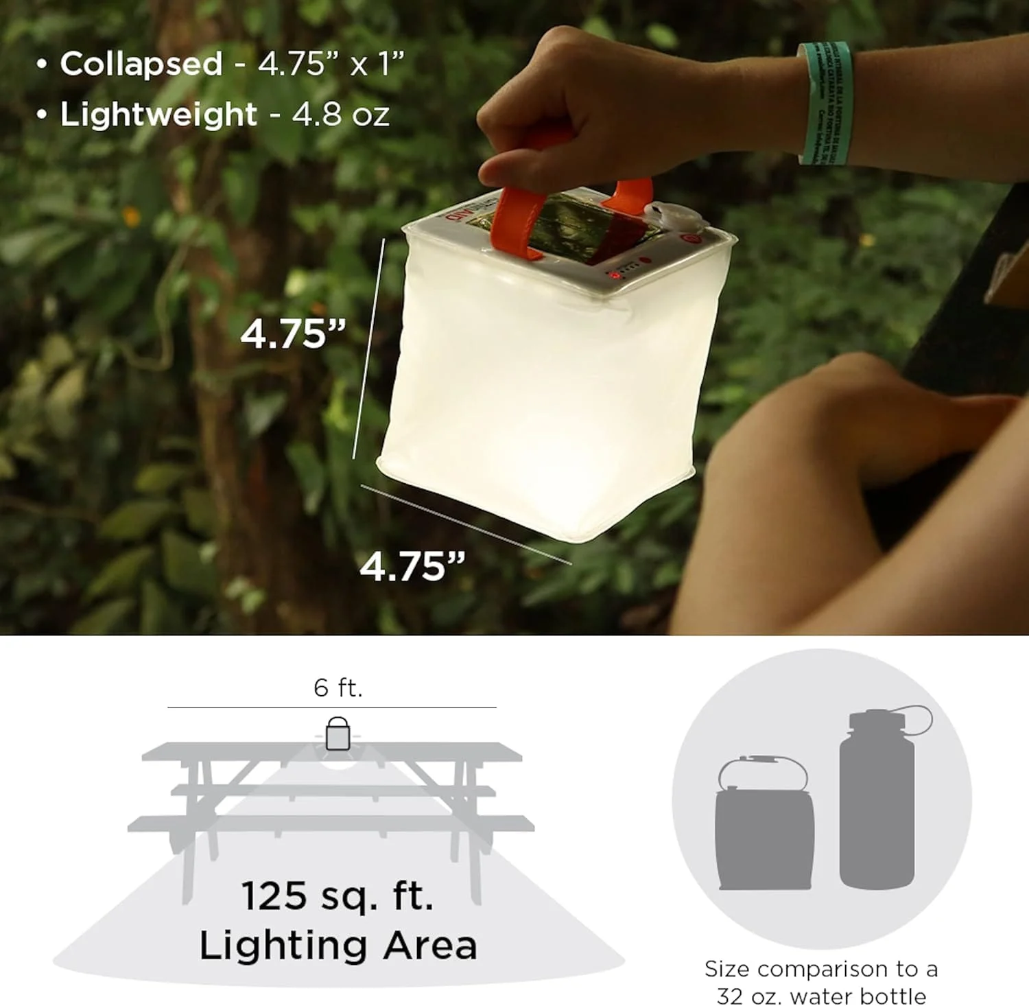 LuminAID Solar Camping Lantern - Inflatable LED Lamp Perfect for Camping, Hiking, Travel and More - Emergency Light for Power Outages, Hurricane, Survival Kits - As Seen on Shark Tank - Image 4