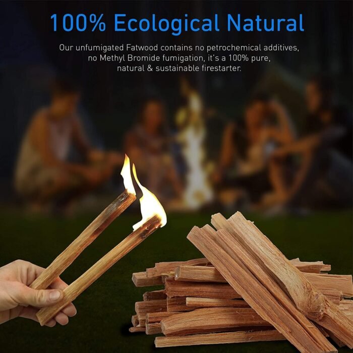 EasyGoProducts Approx. 120 Eco-Stix Fatwood Fire Starter Kindling Firewood Sticks 100% Organic Firestarter for Wood Stoves, Fireplaces, Campfires, Bonfires, Year Round, 10 Pounds - Image 5