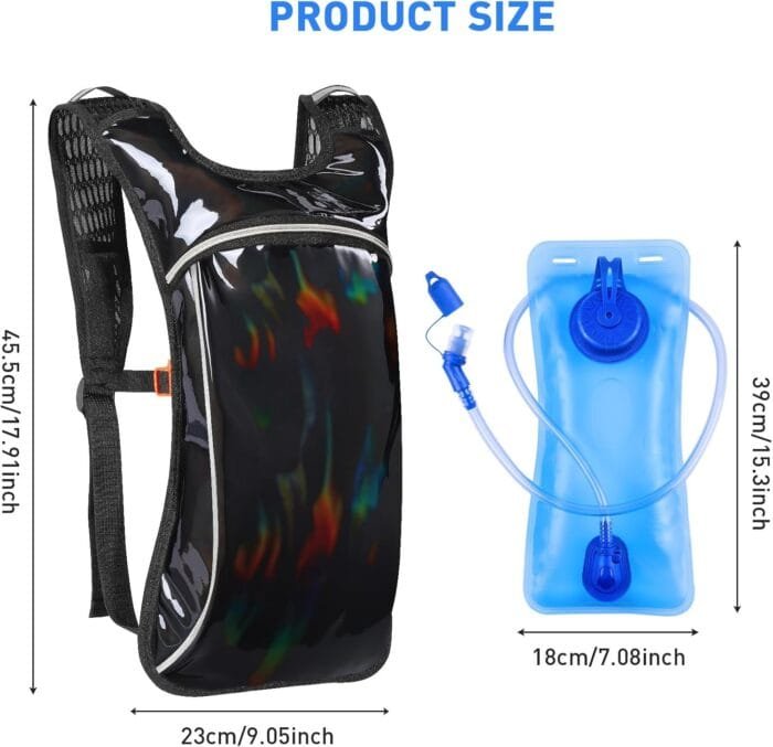 Hydration Pack,Hydration Backpack with 2L Hydration Bladder Lightweight Insulation Water Pack for Festivals, Raves, Hiking, Biking, Climbing, Running and More - Image 5