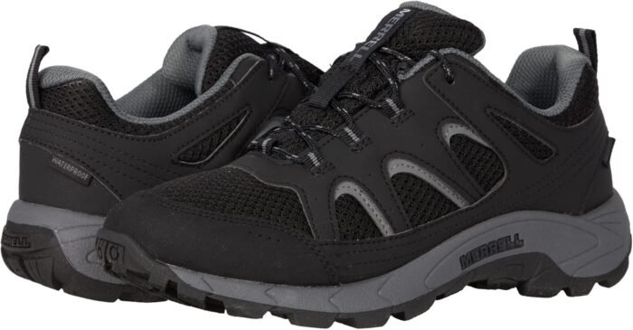 Merrell Kids' Oakcreek Low Lace Waterproof Hiking Sneaker - Image 2