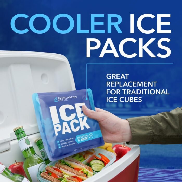 Rapid Performance Reusable Ice Packs for Coolers or Lunch Box | 4 Pack | Cold for Up to 12 Hours | Ice Packs for Cooler, Long Lasting for Camping, Beach - Image 3