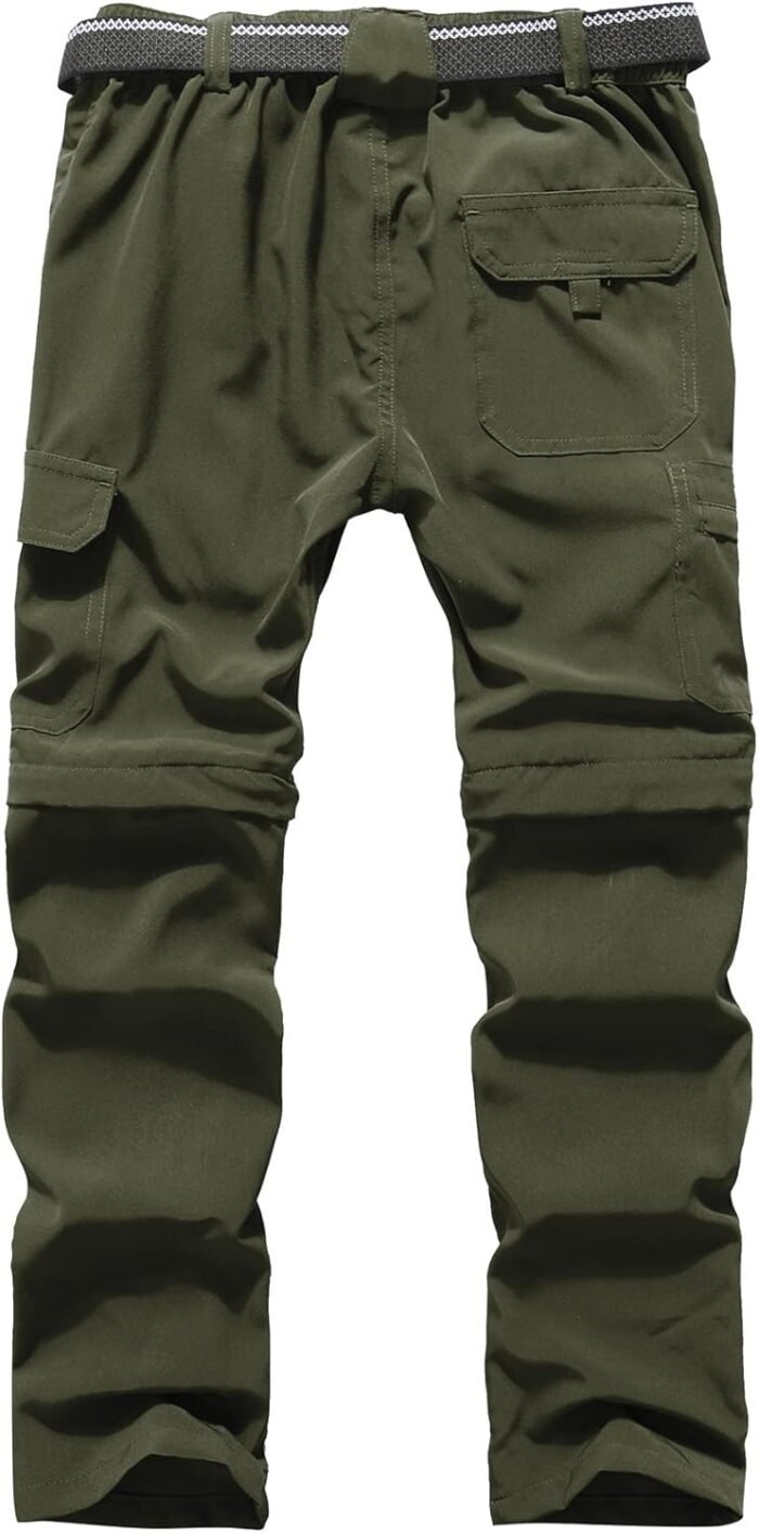 DAFENGEA Kids Hiking Cargo Pants Casual Outdoor Quick Dry Hiking Mountaineering Convertible Trousers - Image 7