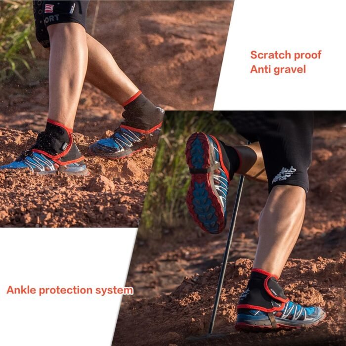 ADABOO Low Trail Gaiters, Running Gators, Ankle Gaiters for Hiking, Sandproof Ankle Shoe Covers Wrapid Gators, Low Gators Lightweight Breathable - Image 5