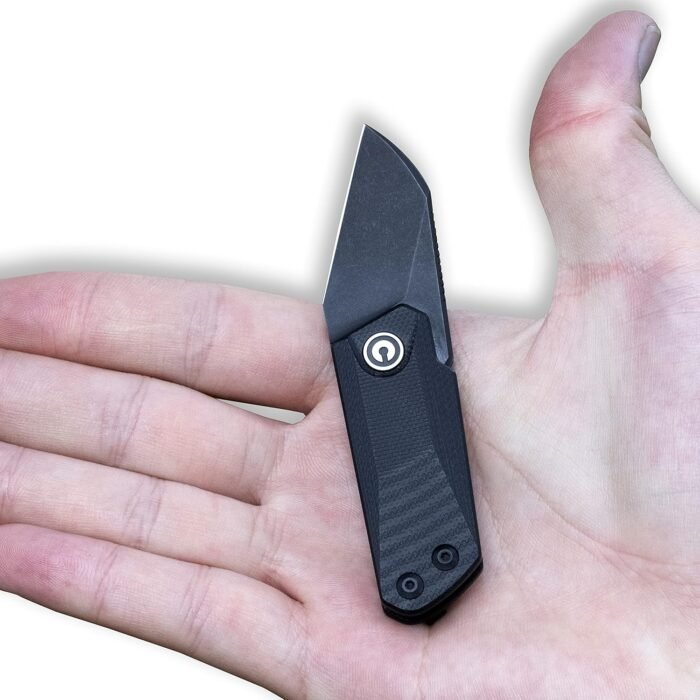 CIVIVI Ki-V Front Flipper Pocket Knife, Double Detent Slip Joint Small Folding Knife with Deep Carry Pocket Clip For Easy EDC C2108B (Black) - Image 6