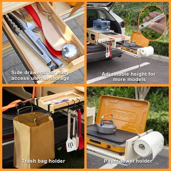 Jagahaha Ultimate Overland Kitchen - All-in-One Camp Kitchen Box with Washing, Chopping, and Cooking Features - Quick 30 Second Set Up - Perfect for Overland Adventures! - Image 5