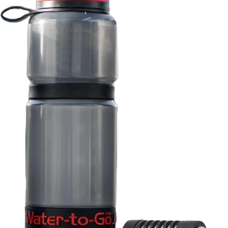 (25oz/75cl Filtered Water Bottle with 3-in-1 Purifier Filter, BPA-free Water Purifier Bottle for Travel, Hiking, Camping, Survival & Emergencies