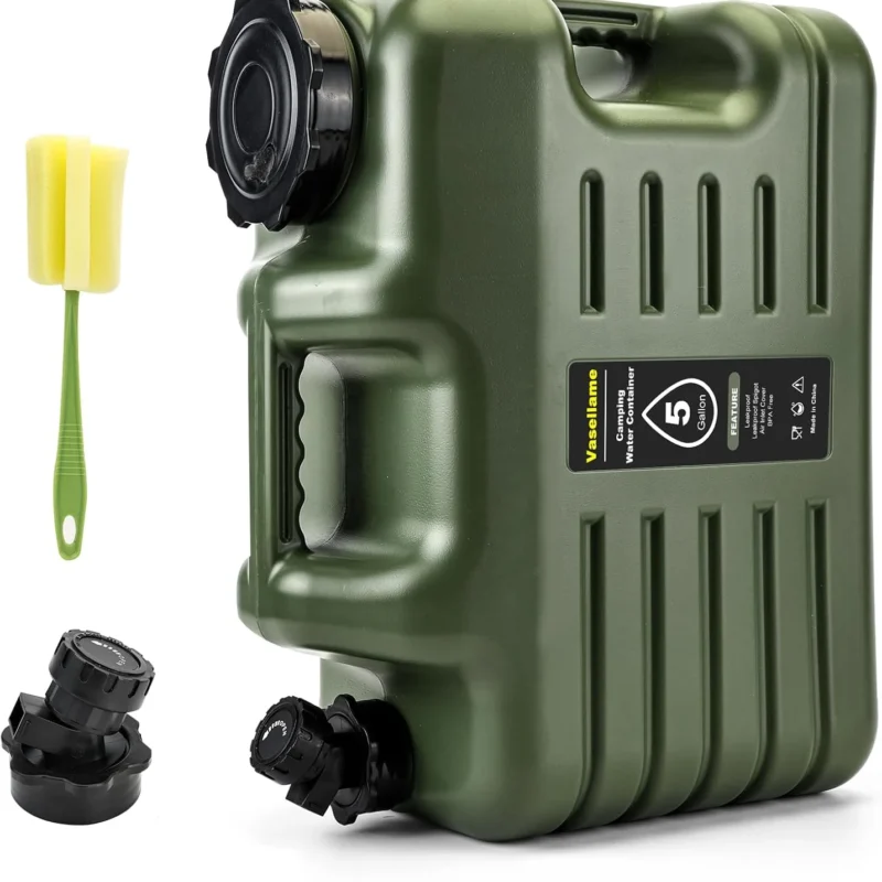 5 Gallon Water Jug with Spigot, Portable Water Containers,Camping Essentials,Portable Water Tank,Water Storage Containers for Camping Outdoor Hiking,Emergency Stroage