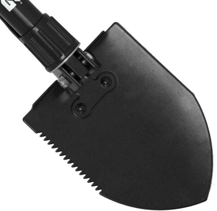 SOG Entrenching Tool- 18.25 Inch Folding Survival Shovel with Wood Saw Edge and Tactical Shovel Carry Case- Black (F08-N) - Image 4