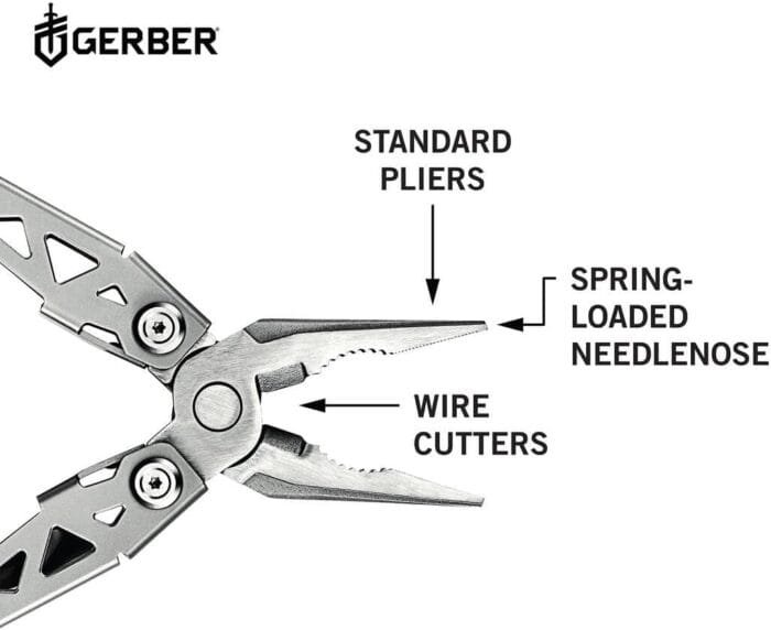 Gerber Multitool Suspension-NXT 15-in-1 EDC Pocket Knife Set with Wire Stripper, Needle Nose Pliers, and Pocket Clip, Gifts for Men, Stainless Steel - Image 4