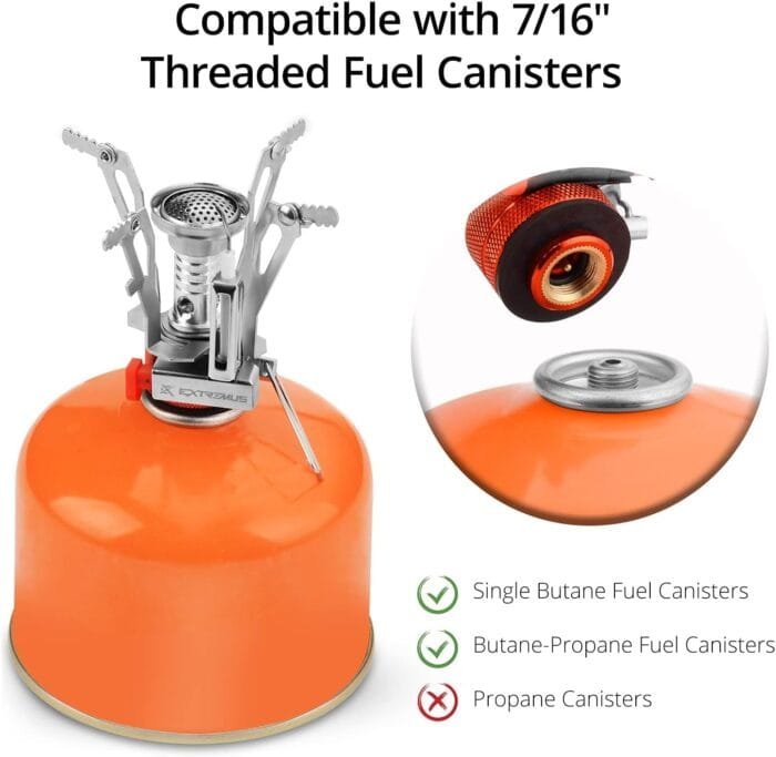 Extremus Portable Camping Stove, Backpacking Stove, Hiking Stove, Pocket Stove, Mini Camp Stove, Compact Wind Resistant Camping Stove for Backpacking, Hiking, Camping, and Tailgating, Ultralight - Image 3