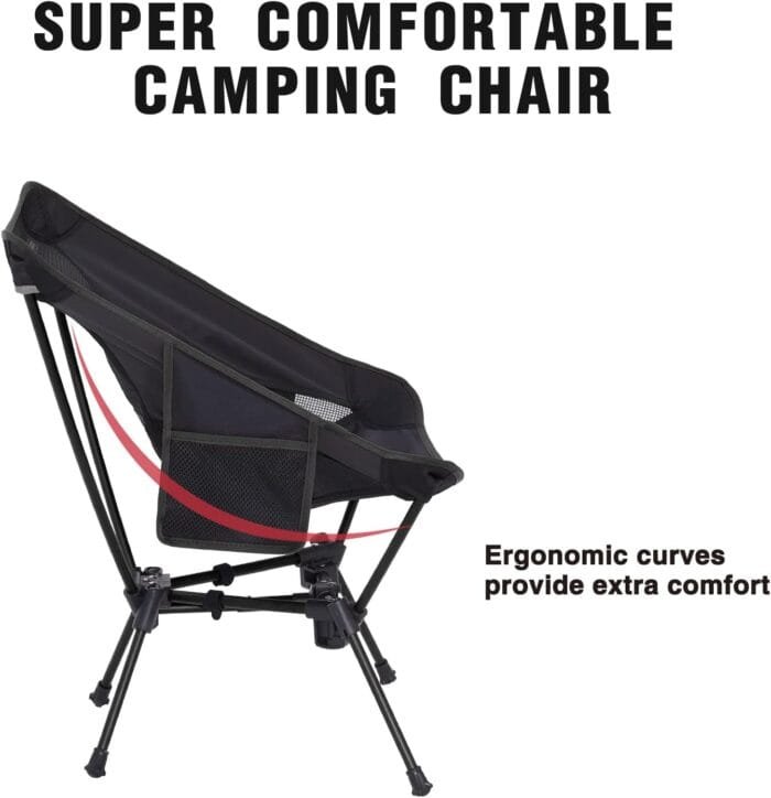 MOON LENCE Portable Camping Chair Backpacking Chair - The 4th Generation Ultralight Folding Chair - Compact, Lightweight Foldable Chairs for Hiking Mountaineering Beach - Image 6