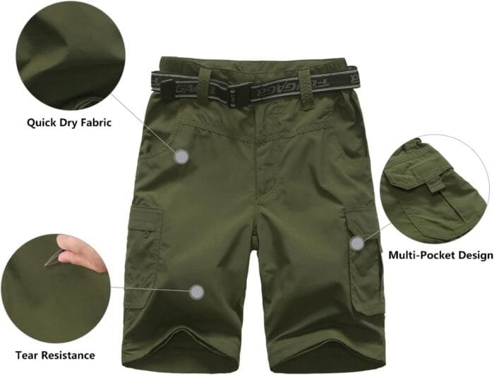 JOMLUN Boy’s Scout Pants Convertible Hiking Quick Dry Zip Off Pants Outdoor Climbing Casual Trouser Kids Youth Cargo Pants - Image 4