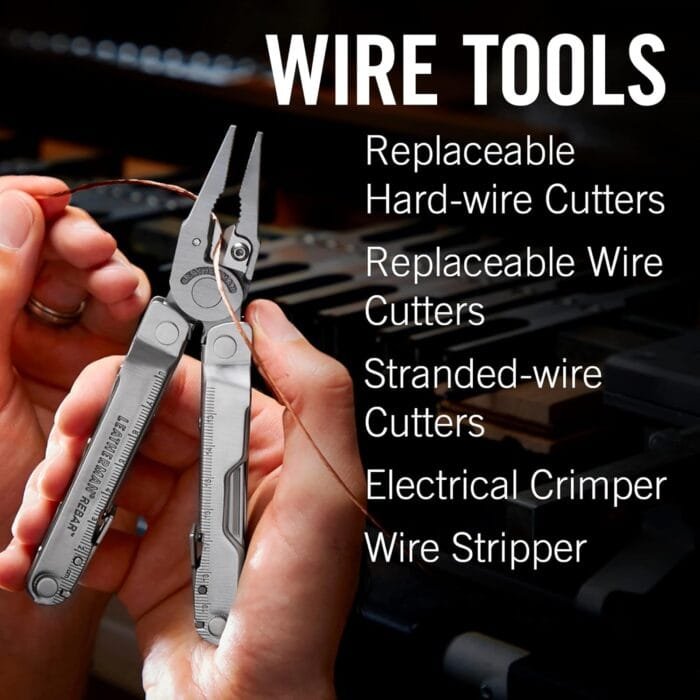 LEATHERMAN, Rebar Multitool with Premium Replaceable Wire Cutters and Saw, Coyote Tan with Nylon Sheath - Image 5