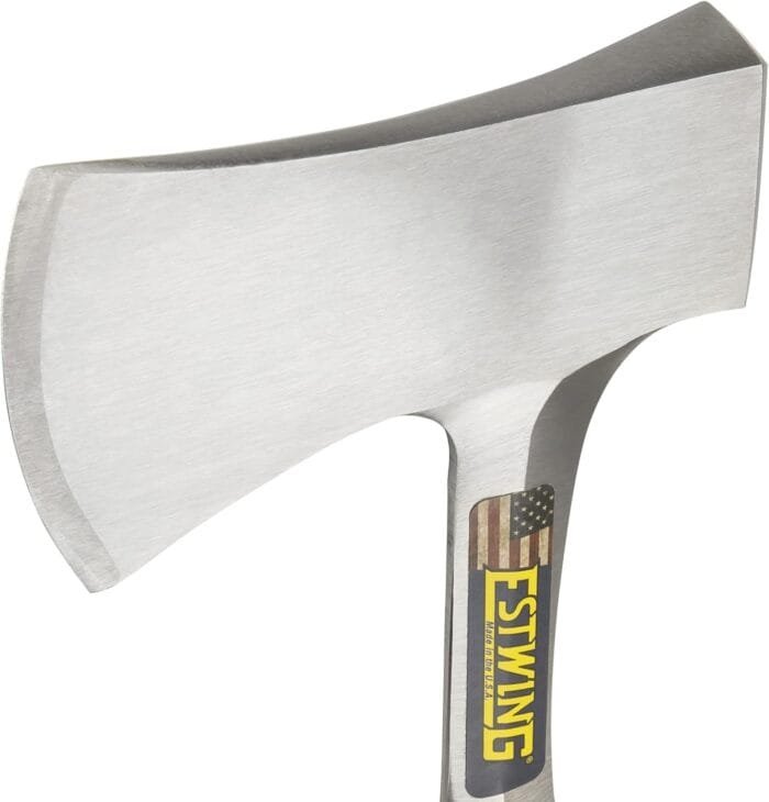 Estwing Sportsman's Axe - 14" Camping Hatchet with Forged Steel Construction & Genuine Leather Grip - E24A - Image 3