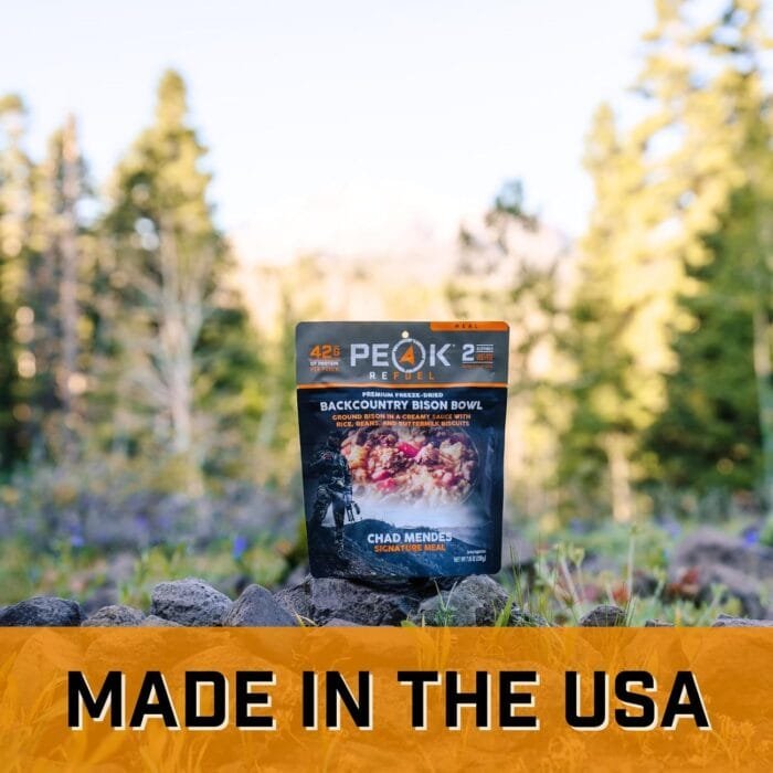 Peak Refuel Backcountry Bison Bowl | Chad Mendes Signature Meal | Premium Freeze-Dried Variety Meals | Hunting, Survival, Camping, Backpacking Food | High-Protein Game Meats | MRE | Made in USA - Image 3