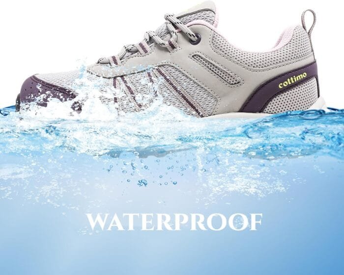 COTTIMO Women's Waterproof Hiking Shoes Non Slip Sneakers Lightweight Tennis Shoes for Work Walking Running Trekking Trail Shoes - Image 2