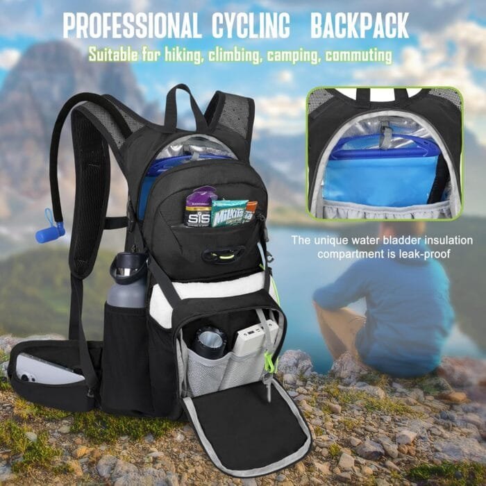 N NEVO RHINO Hydration Backpack, Hydration Pack Hydropack, Water Backpack Insulated Hiking Backpack with 3L Water Bladder for Hiking - Image 4