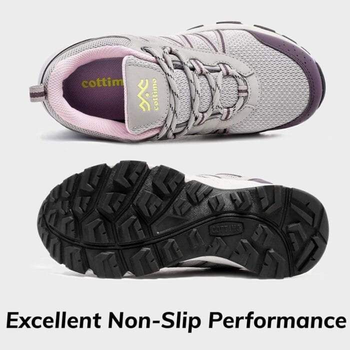 COTTIMO Women's Waterproof Hiking Shoes Non Slip Sneakers Lightweight Tennis Shoes for Work Walking Running Trekking Trail Shoes - Image 4