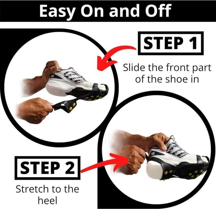 Limm Ice Snow Traction Cleats - Lightweight Crampon Cleats for Walking on Snow & Ice - Anti Slip Grippers Fasten Quickly & Easily Over Footwear - Protable Grips for Shoes and Boots - Image 5