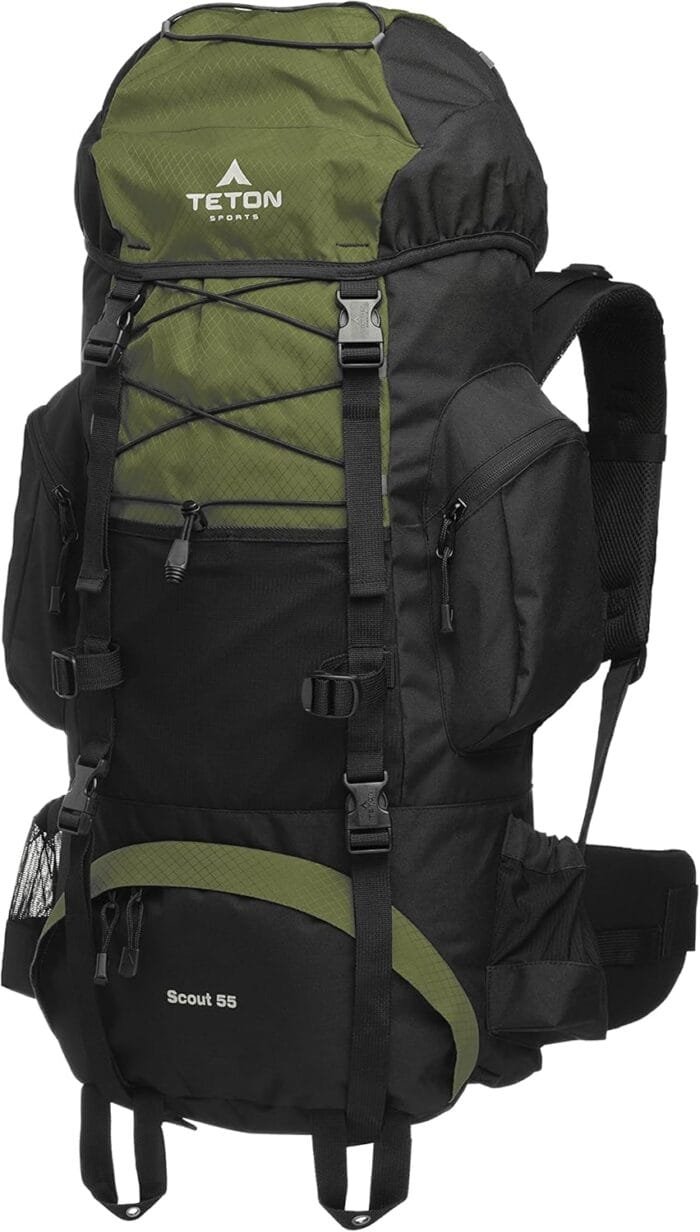 TETON 55L Scout Internal Frame Backpack for Hiking, Camping, Backpacking, Rain Cover Included - Image 3