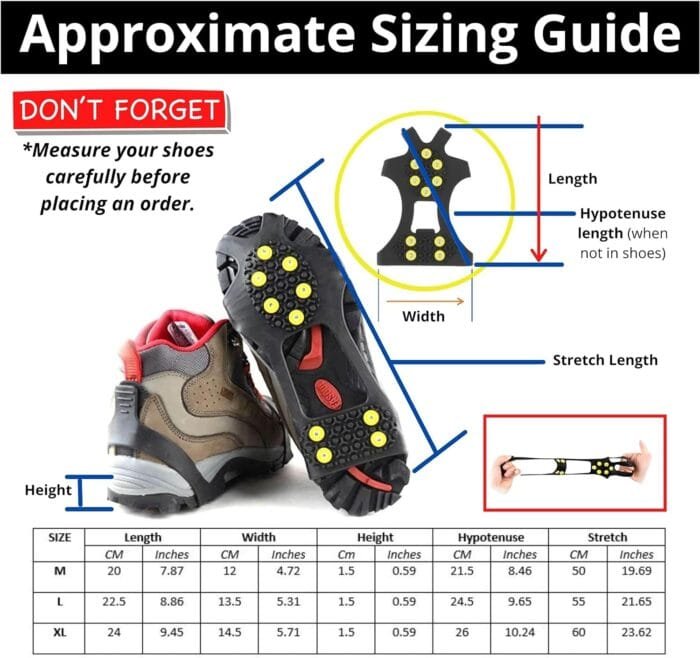 Limm Ice Snow Traction Cleats - Lightweight Crampon Cleats for Walking on Snow & Ice - Anti Slip Grippers Fasten Quickly & Easily Over Footwear - Protable Grips for Shoes and Boots - Image 4