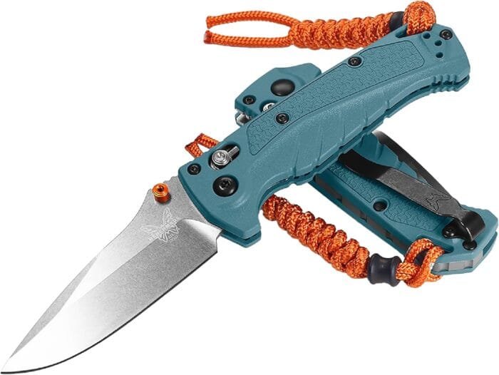 Benchmade - Mini Adira 18065 Outdoor Knife with Depth Blue Grivory Handle (18065)