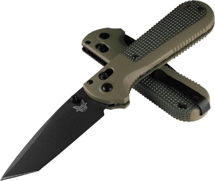 Benchmade - Redoubt Folding Knife with Ranger Green/Forest Grivory Handle (431BK-1)