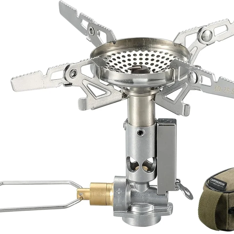 CAMPINGMOON Compact Foldable Stove w/Micro Regulator w/4Flex w/igniter XD-2F