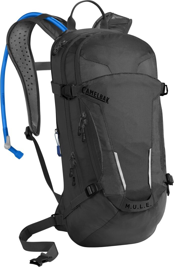 CamelBak M.U.L.E. Mountain Biking Hydration Backpack - Easy Refilling Hydration Backpack - Magnetic Tube Trap - 100 oz.