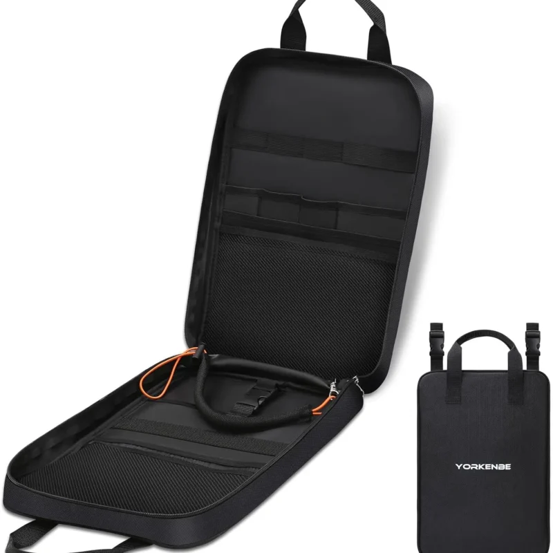 Camp Kitchen Organizer, High Capacity Camping Cooking Utensils Bag, with Hanging Hooks and Paper Towel Holder, Multi-pocket Waterproof Portable Storage for BBQ Outdoor Cooking Essentials