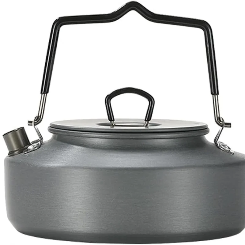 Campingmoon Camping Tea Kettle Portable Camp Coffee Tea Pot Lightweight Aluminum Water Boiler for Backpacking Picnic Fishing 0.8L