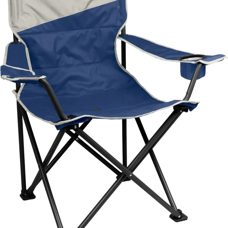 Coleman Big-N-Tall Quad Chair with Cup Holder & Side Pocket, Water-Resistant Oversized Camping Chair Supports up to 600lbs, Great for Tailgating, Camping & Outdoor Use, Carry Bag Included