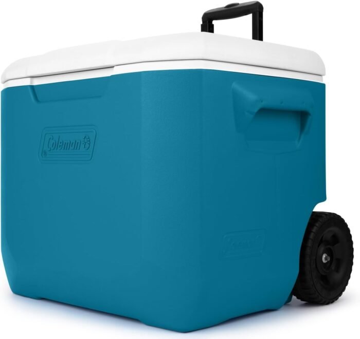 Coleman Chiller Series 60qt Wheeled Portable Cooler, Insulated Hard Cooler with Ice Retention & Heavy-Duty Wheels & Handle, Great for Camping, Tailgating, Beach, Picnic, Groceries, Boating & More