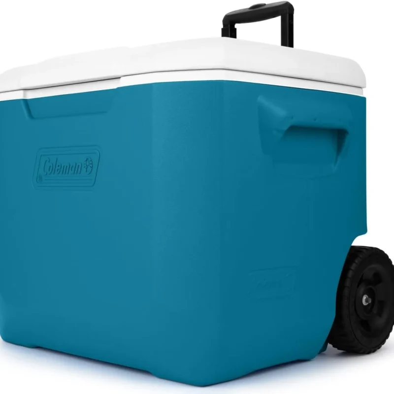 Coleman Chiller Series 60qt Wheeled Portable Cooler, Insulated Hard Cooler with Ice Retention & Heavy-Duty Wheels & Handle, Great for Camping, Tailgating, Beach, Picnic, Groceries, Boating & More