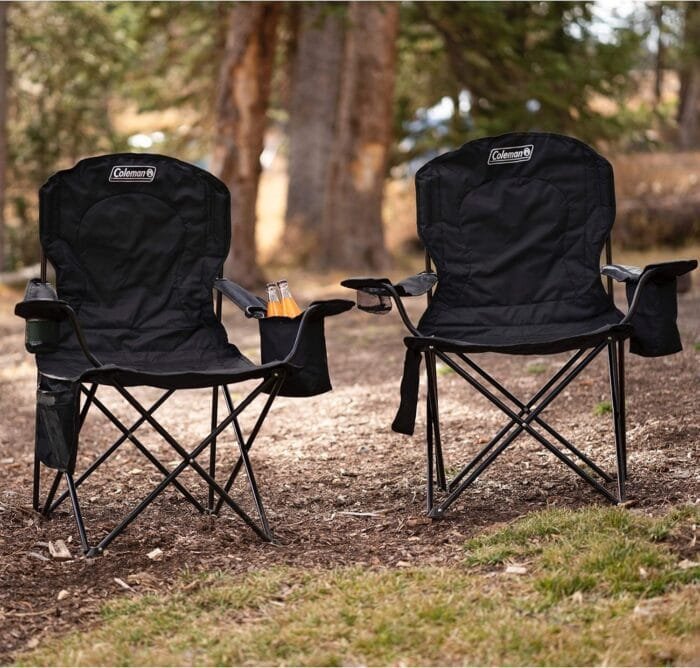 Coleman Portable Camping Chair with 4-Can Cooler, Fully Cushioned Seat and Back with Side Pocket and Cup Holder, Carry Bag Included, Collapsible Chair for Camping, Tailgates, Beach, and Sports - Image 2