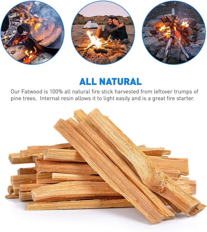 EasyGoProducts Approx. 120 Eco-Stix Fatwood Fire Starter Kindling Firewood Sticks 100% Organic Firestarter for Wood Stoves, Fireplaces, Campfires, Bonfires, Year Round, 10 Pounds - Image 2