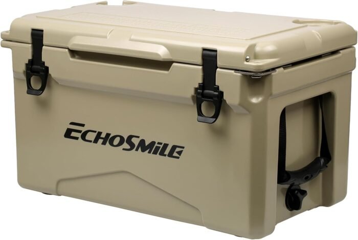 EchoSmile 25/30/35/40 Quart Rotomolded Cooler, 5 Days Protale Ice Cooler, Ice Chest Suit for BBQ, Camping, Pincnic, and Other Outdoor Activities