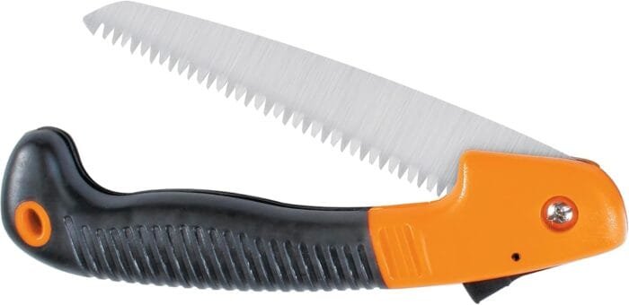 Fiskars Hand Saw, Folding Saw with Power Tooth Saw Blade with Triple Ground Teeth that Powers Through Wood Faster, Soft Grip 7-Inch Pruning Saw